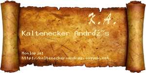 Kaltenecker András névjegykártya