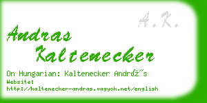 andras kaltenecker business card